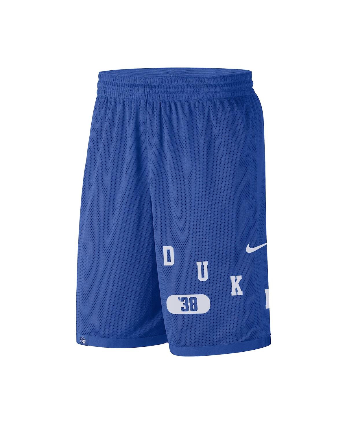 Shop Nike Men's  Royal Duke Blue Devils Wordmark Performance Shorts