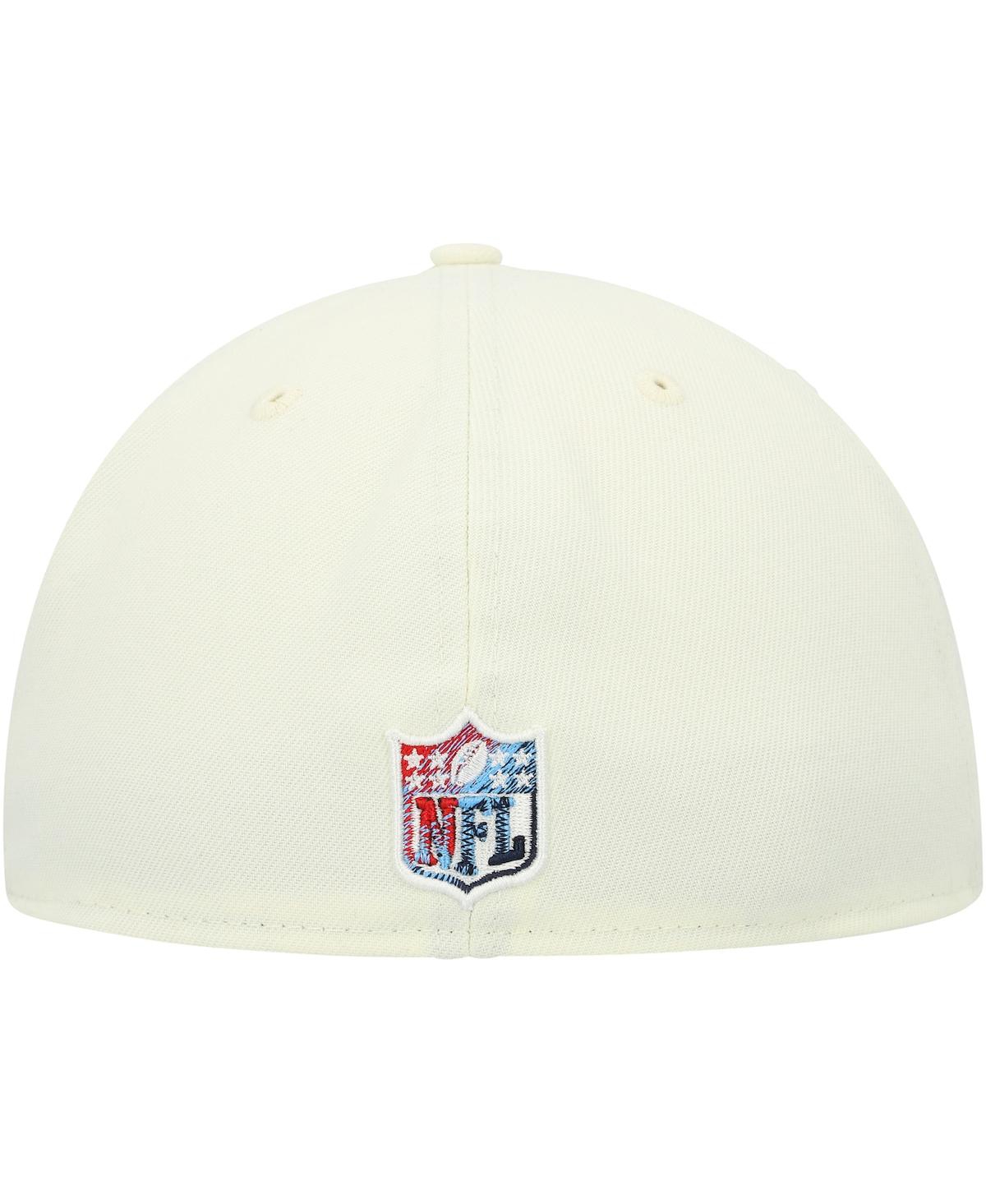 Men's New EraTennessee Titans Chrome Color Dim 59FIFTY Fitted Hat - Cream