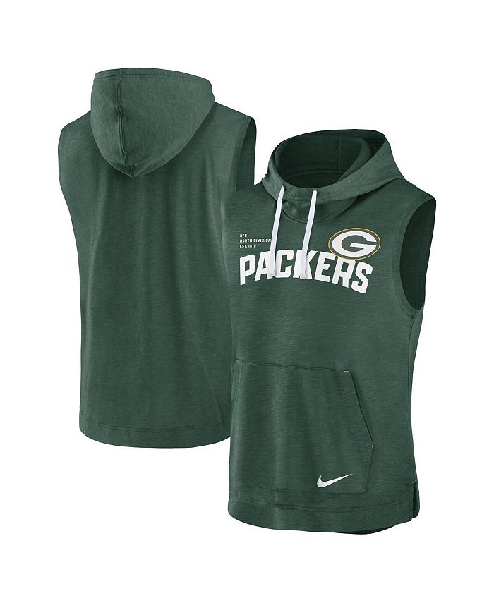 Nike Men's Heather Green Green Bay Packers Sleeveless Pullover Hoodie -  Macy's