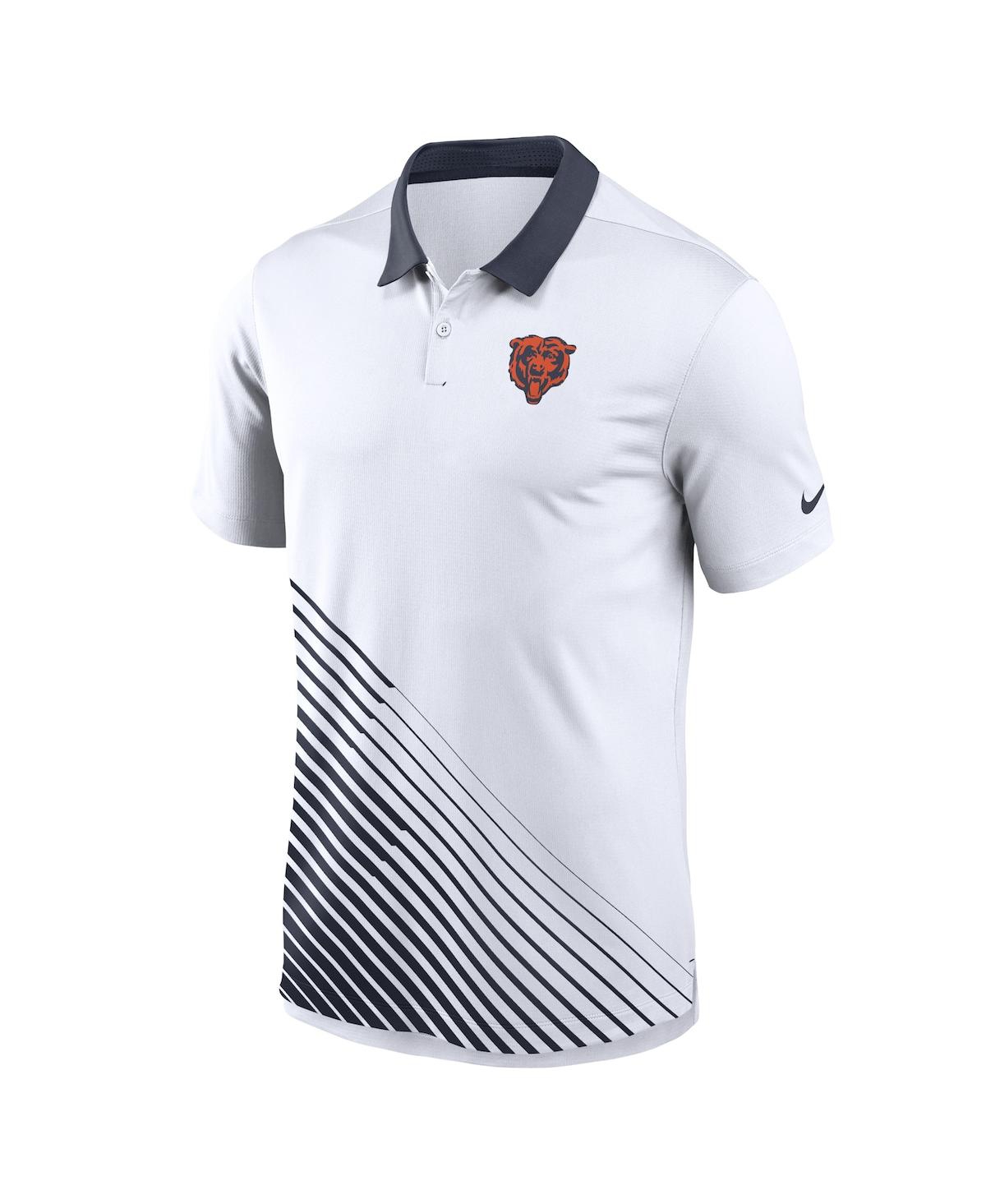 Shop Nike Men's  White Chicago Bears Vapor Performance Polo Shirt