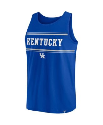 Men's Royal Kentucky Wildcats Stripe Block Tank Top