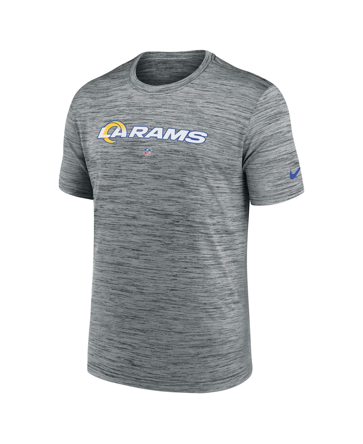 Nike Men's  Heather Gray Los Angeles Rams Velocity Performance T-shirt In Heather Gray
