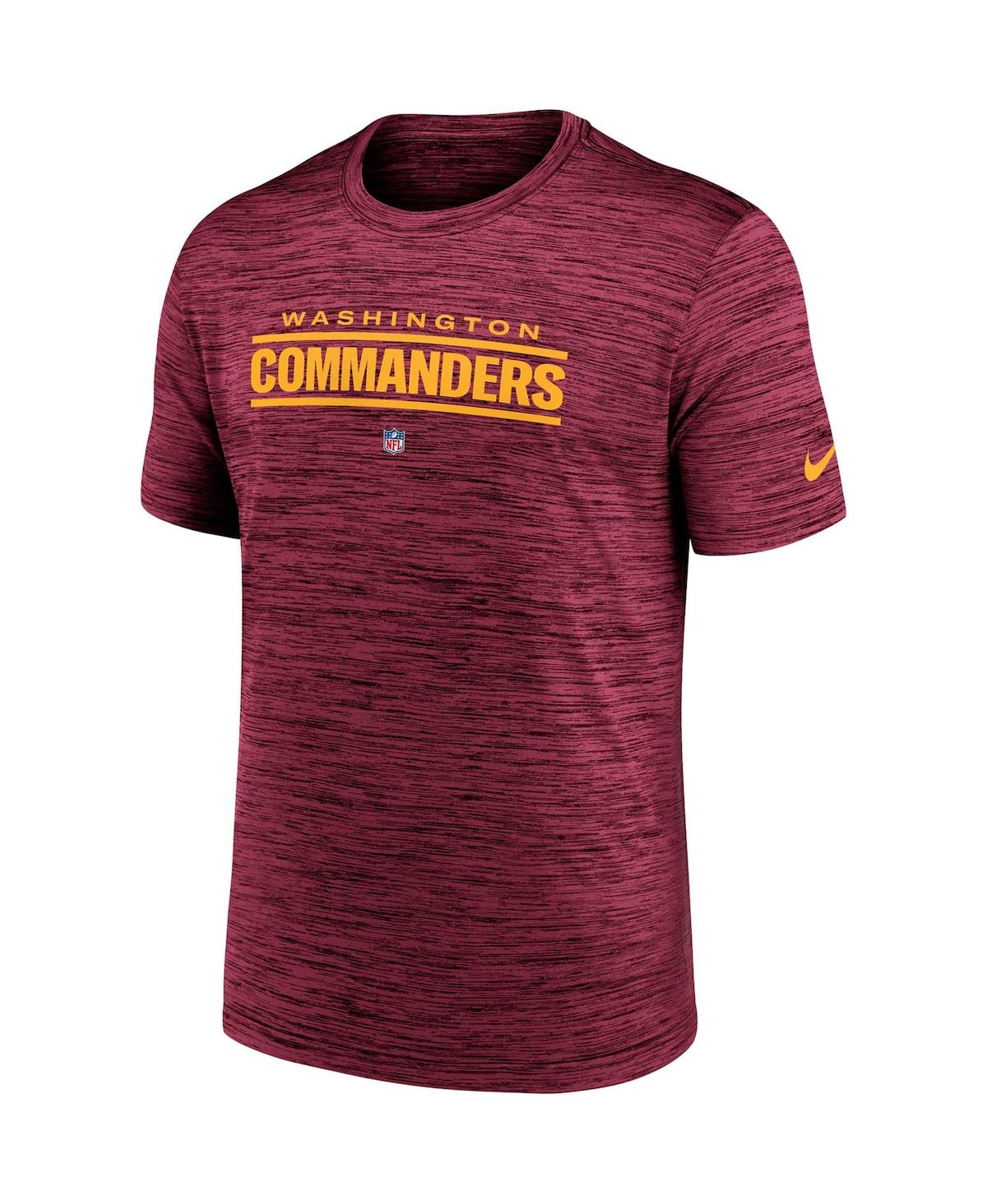 Shop Nike Men's  Burgundy Washington Commanders Velocity Performance T-shirt