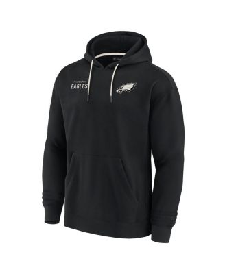Men's and Women's Black Philadelphia Eagles Super Soft Fleece Pullover Hoodie