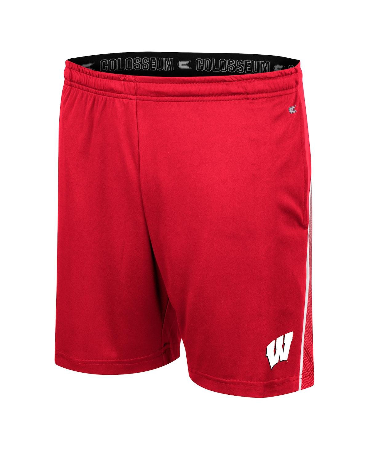 Shop Colosseum Men's  Red Wisconsin Badgers Laws Of Physics Shorts