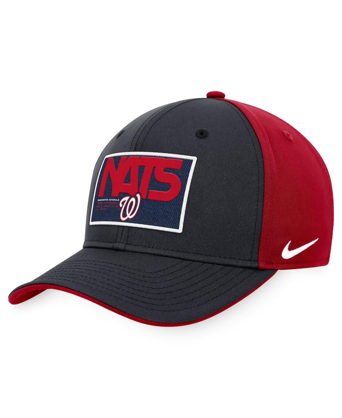Nike Men's  Navy, Red Washington Nationals Classic99 Colorblock Performance Snapback Hat In Navy,red