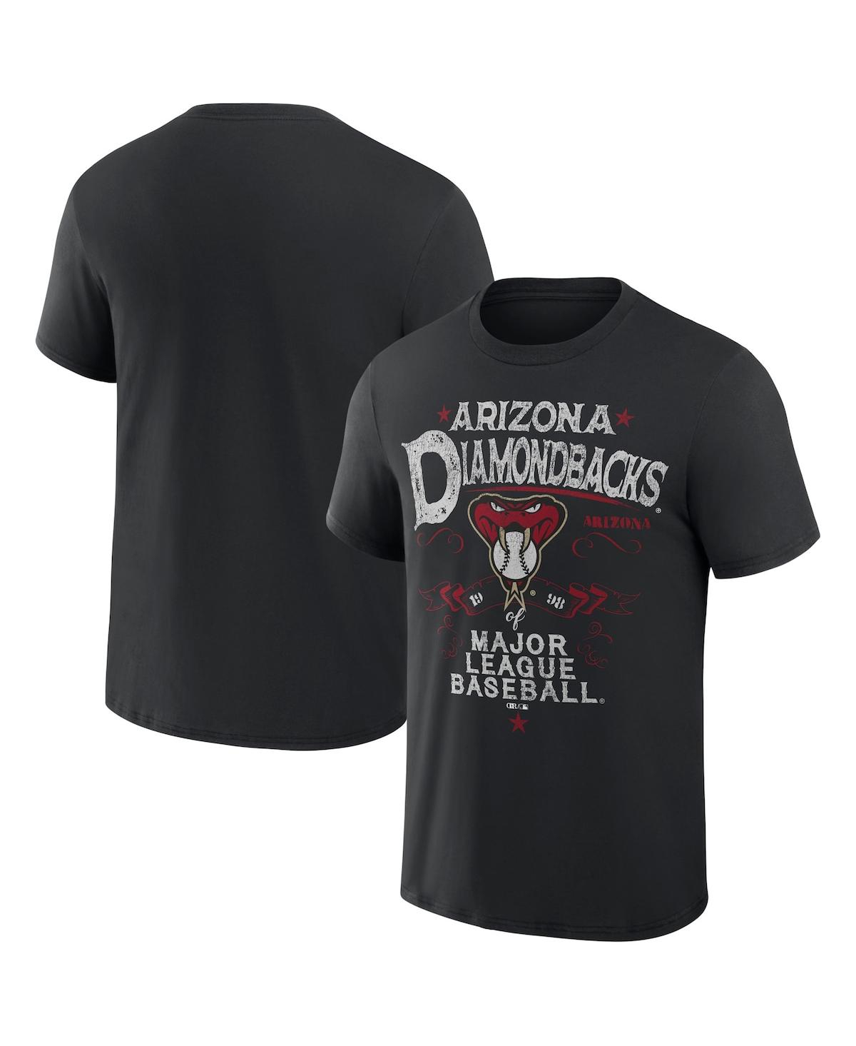 Fanatics Men's Darius Rucker Collection By  Black Arizona Diamondbacks Beach Splatter T-shirt In Black