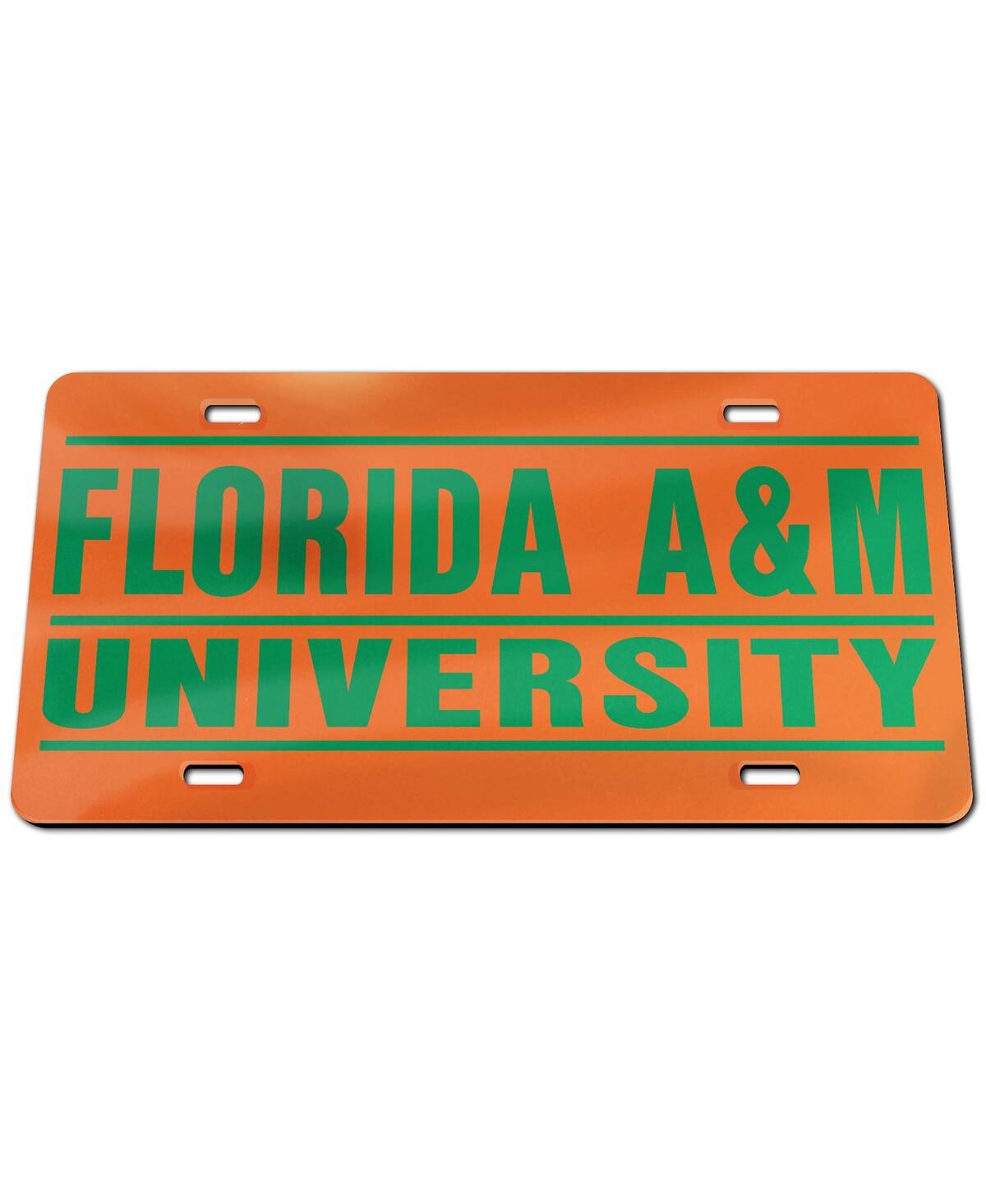 Wincraft Florida A&m Rattlers Orange Classic License Plate In Orange,green