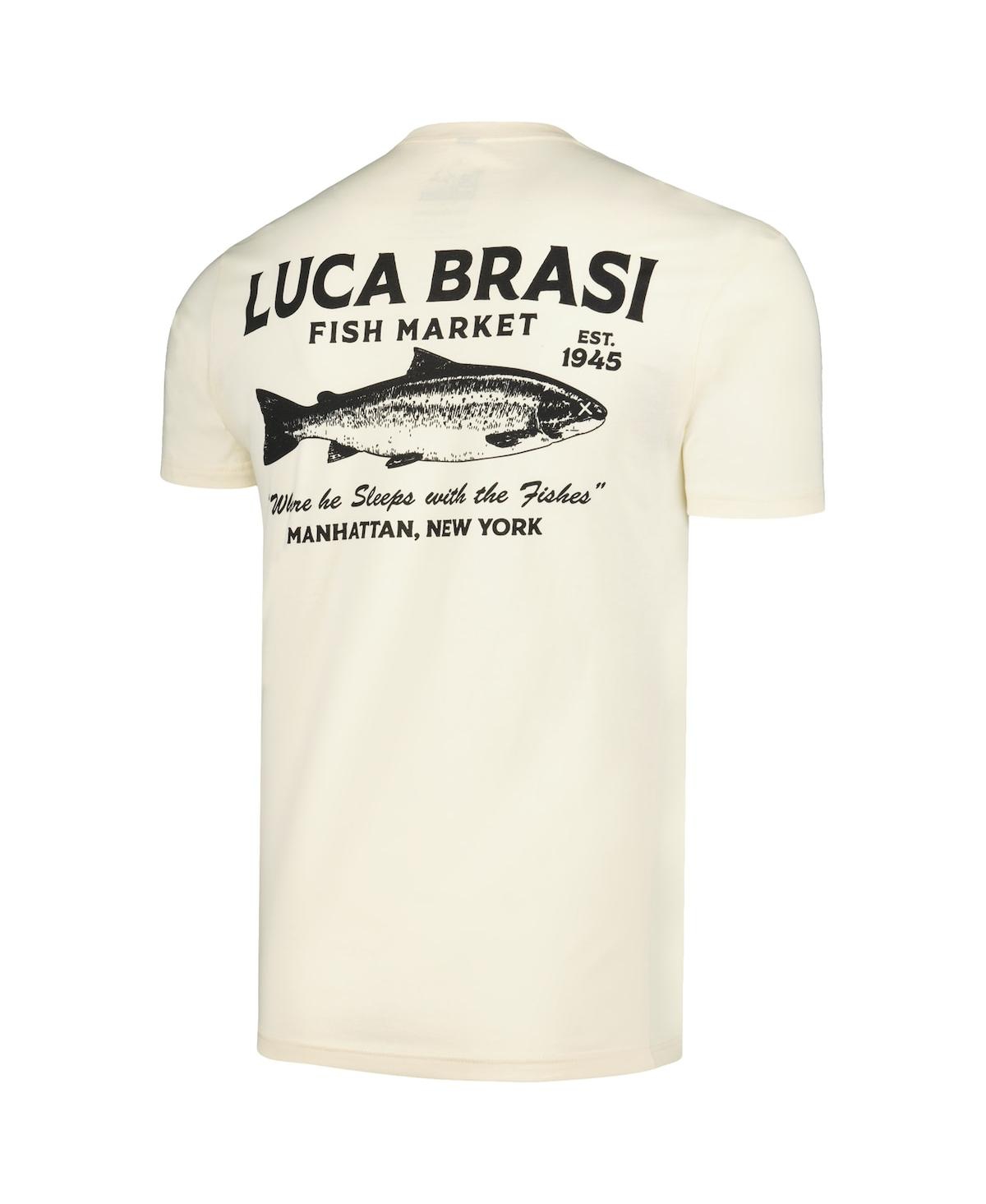 Shop Contenders Clothing Men's  Natural The Godfather Luca Brasi Fish Market T-shirt