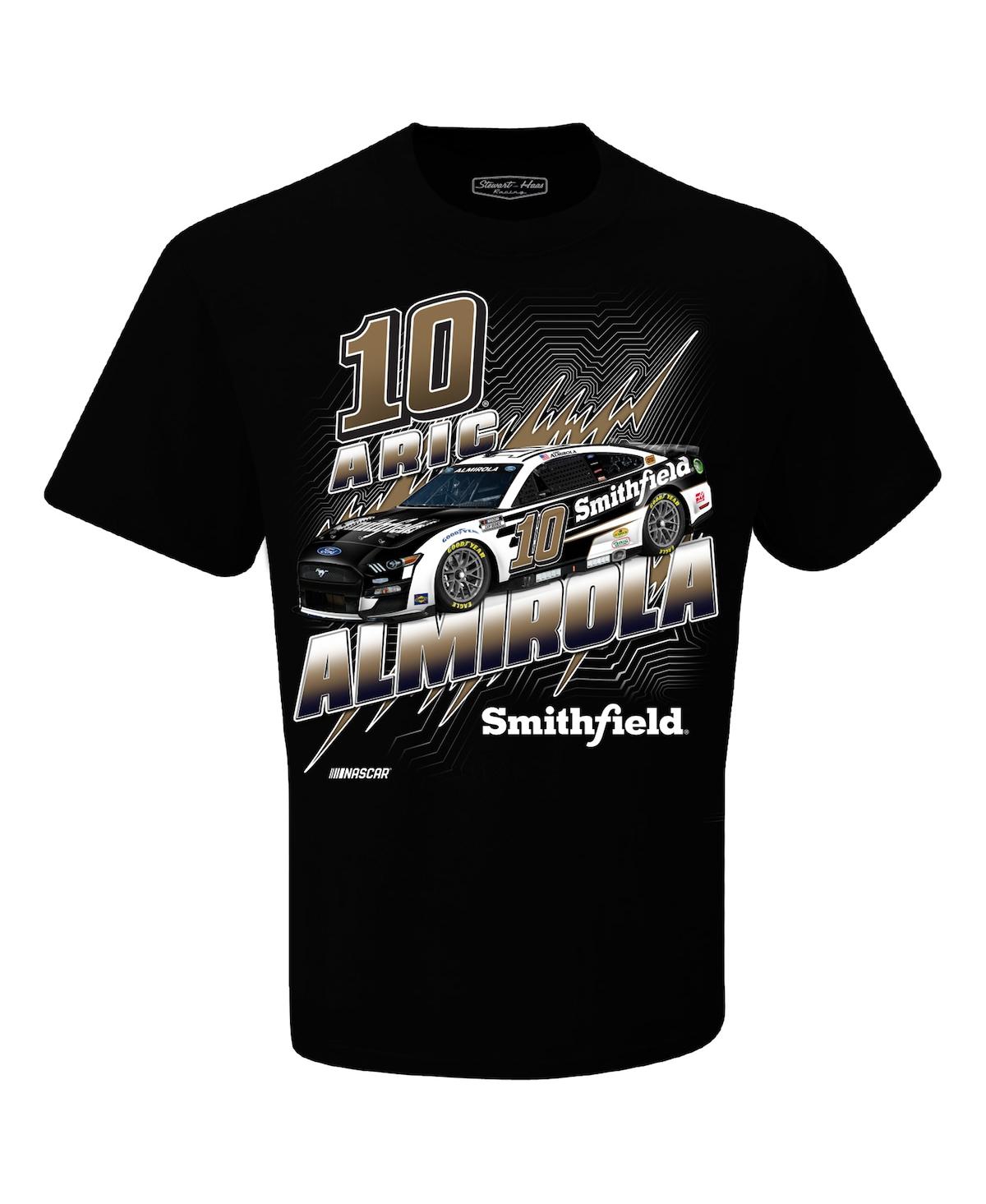 Men's Stewart-Haas Racing Team CollectionAric Almirola Smithfield Groove T-shirt - Black