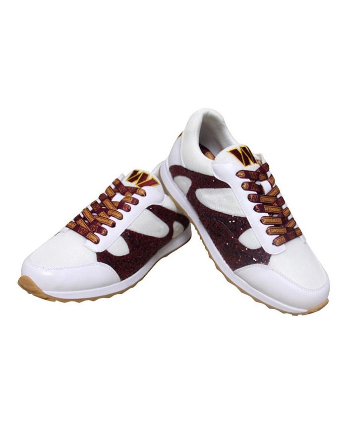 Cuce Women's White Washington Commanders Glitter Sneakers - Macy's