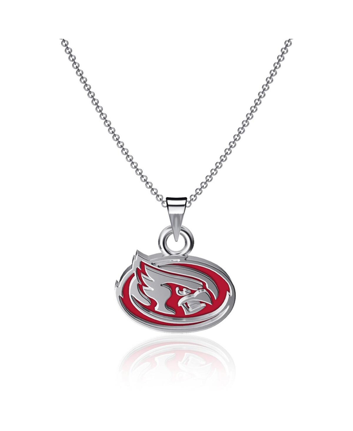 Dayna Designs Women's  Iowa State Cyclones Enamel Small Pendant Necklace In Silver