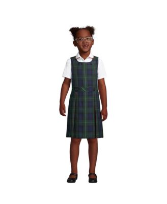 School Uniform Girls Plaid Jumper Top of Knee