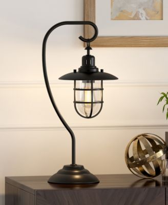 Bay 22" Glass and Metal Shade Tall Nautical Table Lamp