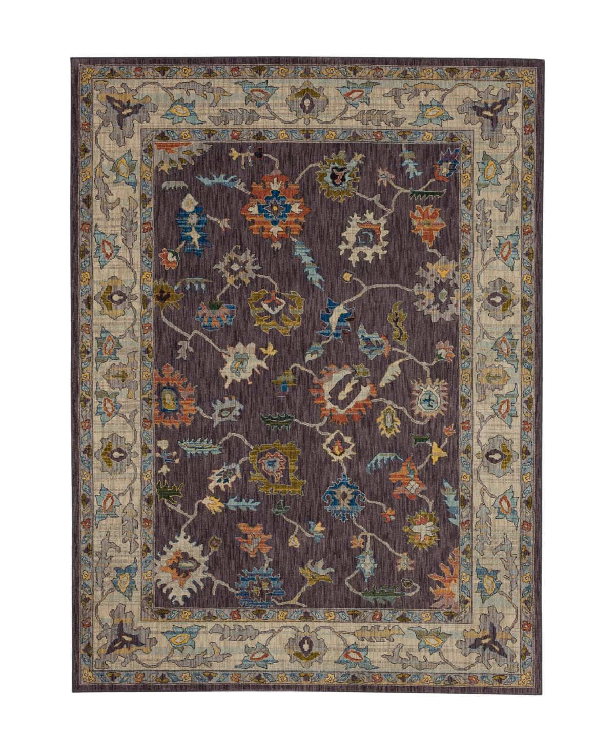 Karastan Pandora Fury 9'6in x 12'11in Area Rug - Eggplant