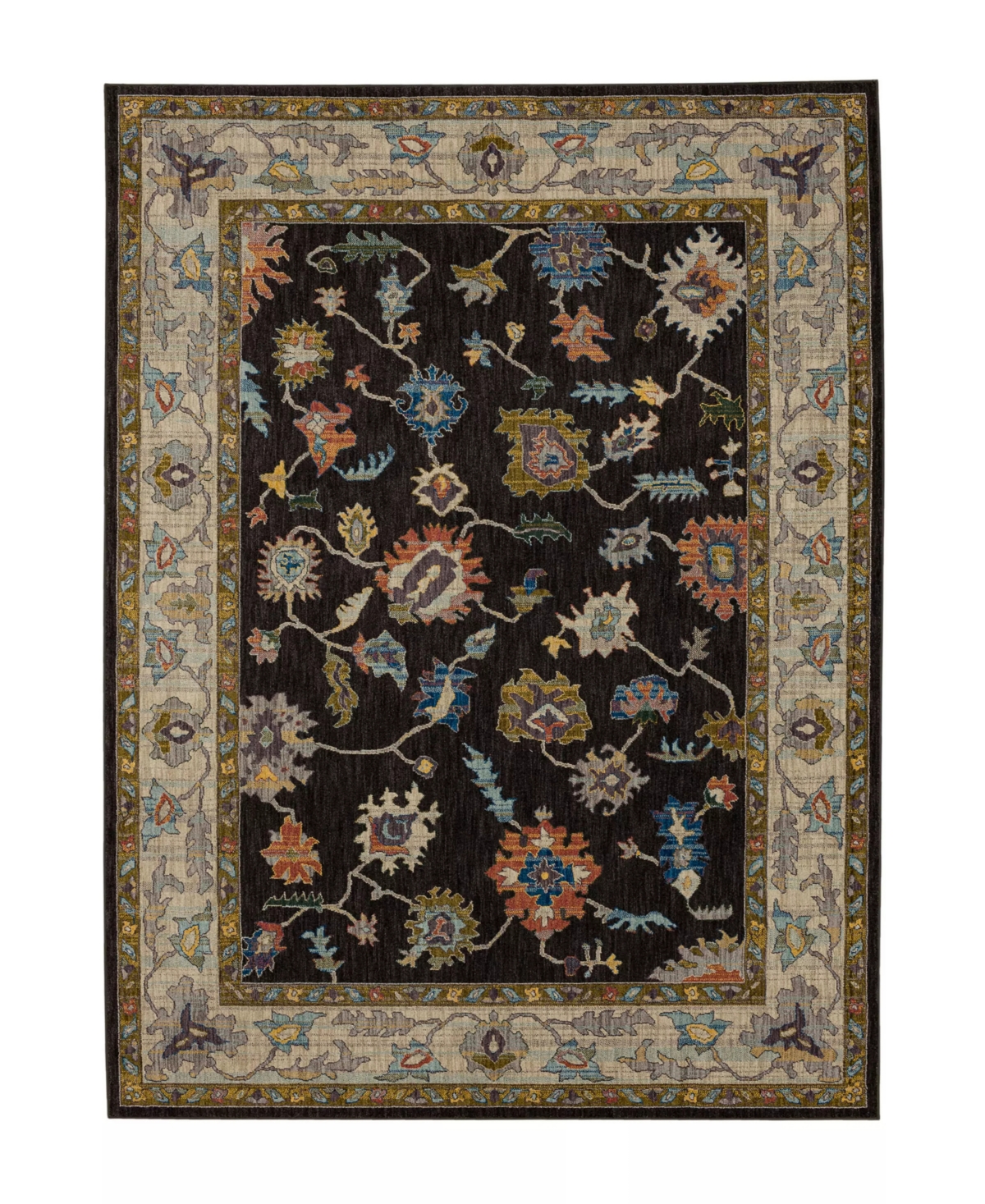 Karastan Pandora Fury 9'6in x 12'11in Area Rug - Charcoal