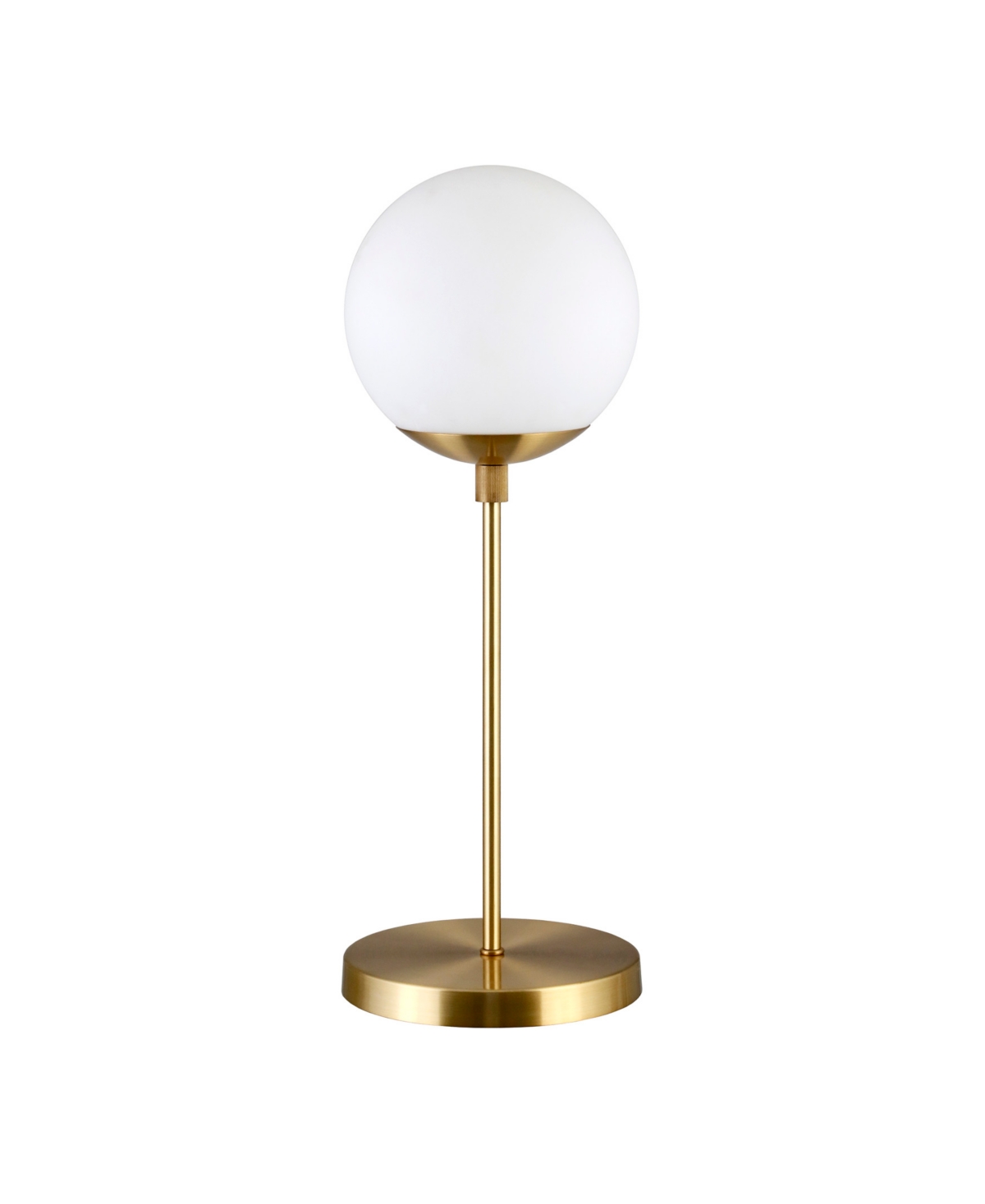 Hudson & Canal Theia 21" Glass Shade Tall Globe Stem Table Lamp In Brass