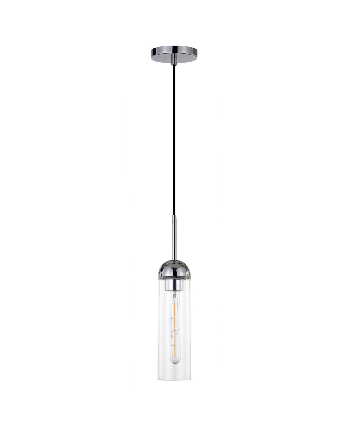 Hudson & Canal Kagan 3.5" Glass Shade Wide Pendant In Polished Nickel