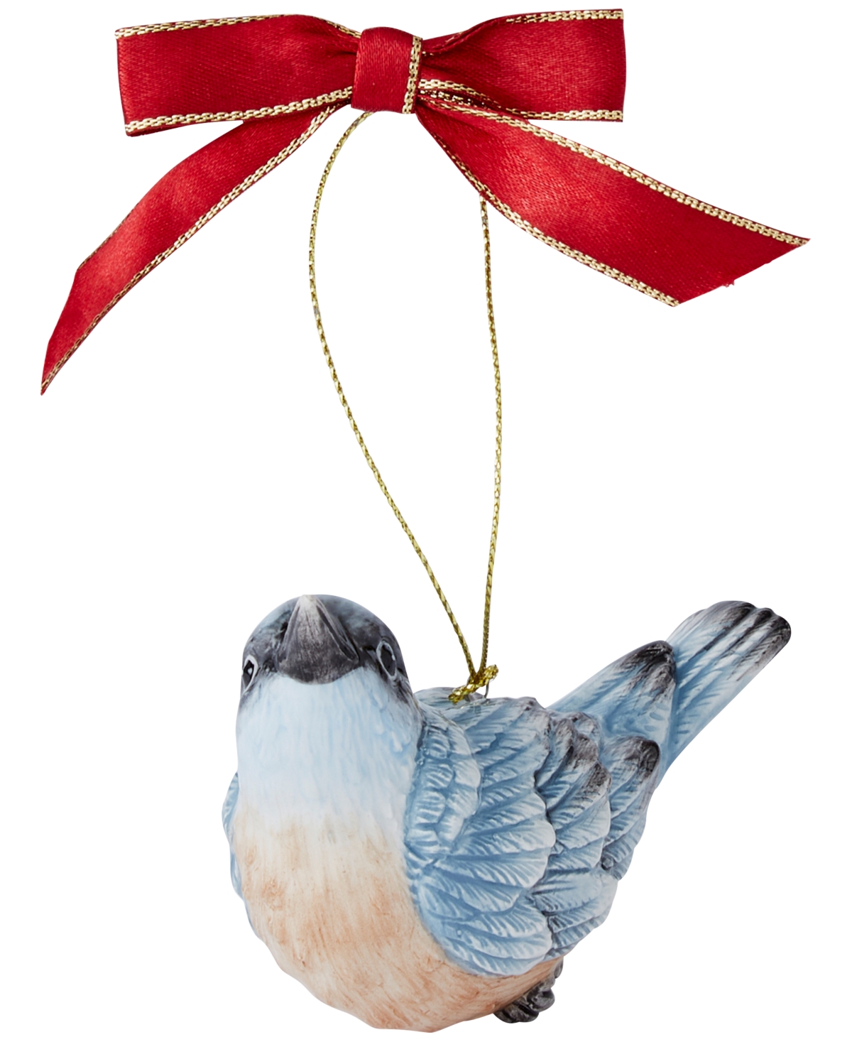 Spode Christmas Tree Nuthatch Ornament In Green
