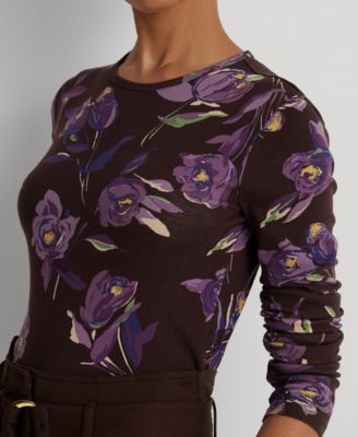ラルフ・ローレン Lauren Ralph Lauren Plus Size Floral Cotton Long Sleeve Tee レディース Women's Lauren Ralph Lauren Plus Size Floral Cotton Long