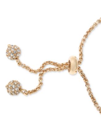 Gold-Tone Multicolor Crystal Slider Bracelet