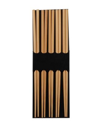 5 Pairs Reusable Burnished Bamboo Chopsticks Set