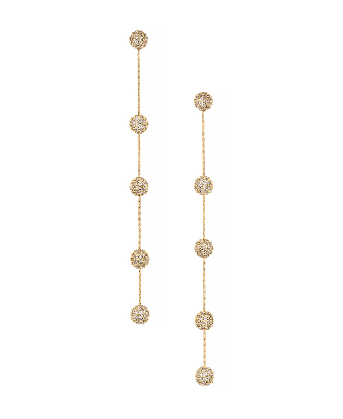 Ettika Crystal Ball Drop 18k Gold Plated Earrings In Gold