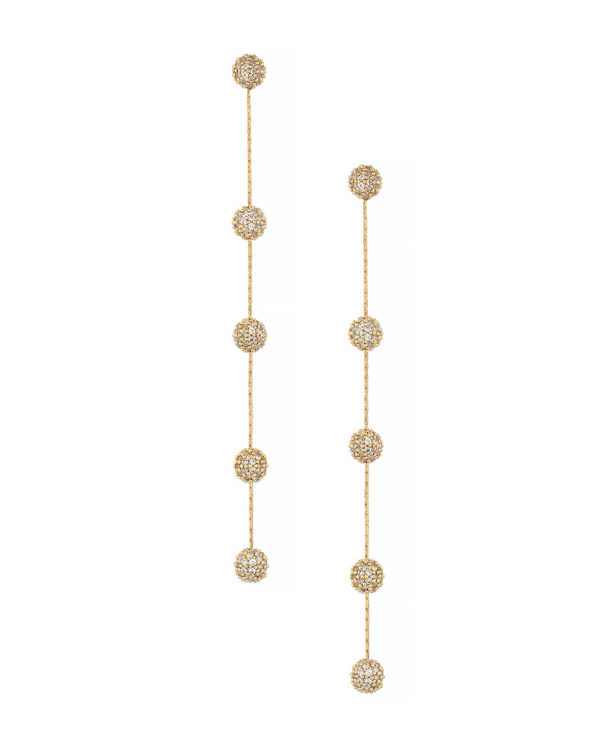 ETTIKA SPARKLE BALL DROP 18K GOLD PLATED EARRINGS