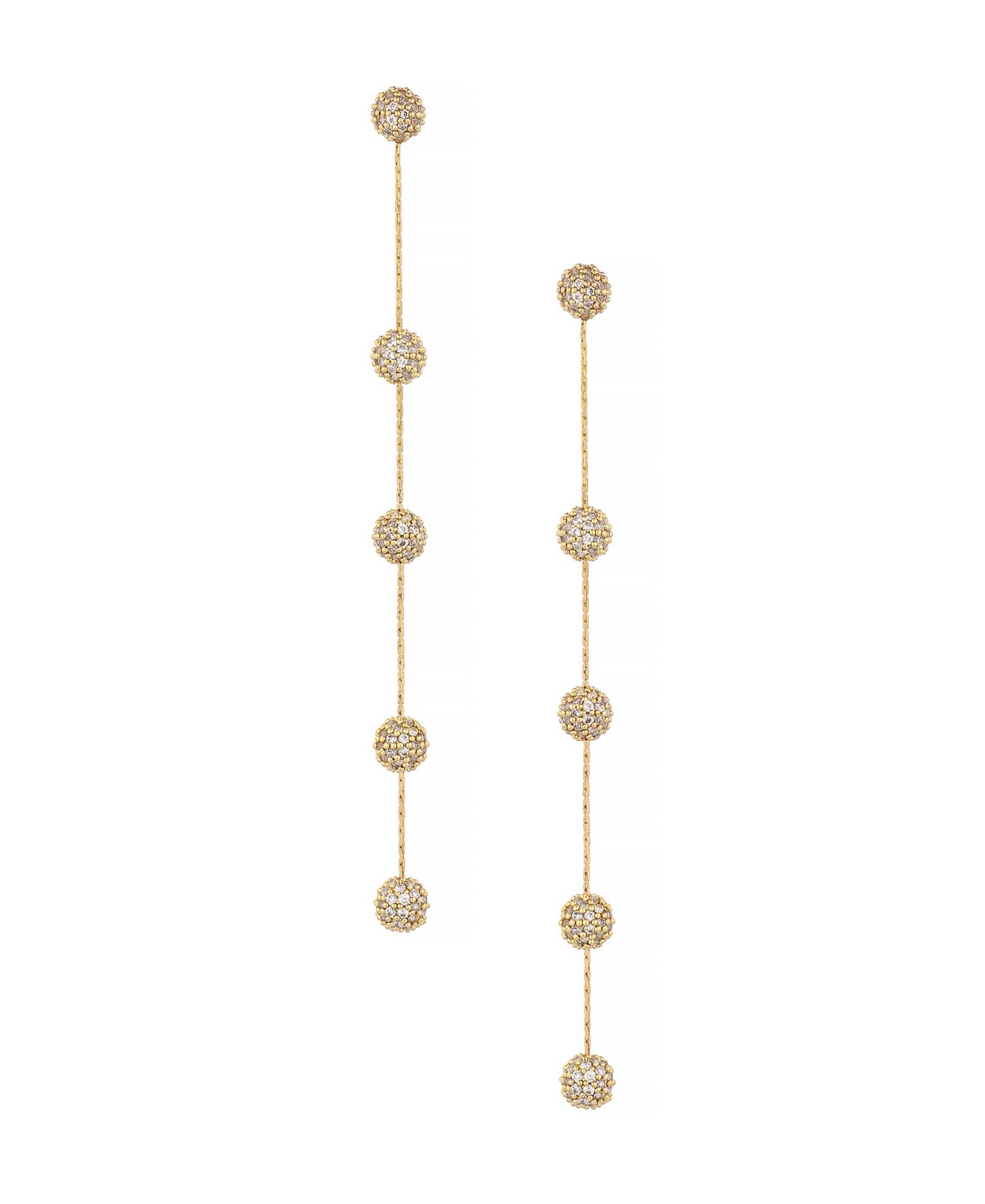 Sparkle Ball Drop 18K Gold Plated Earrings