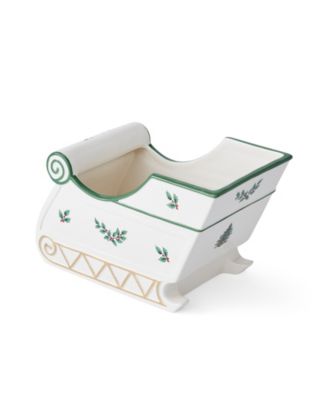 Christmas Tree Figural Sleigh Centerpiece