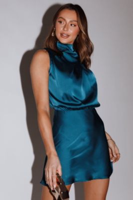 Women's Anabelle Mock Neck Mini Dress