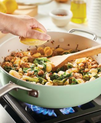 Hard Anodized Ceramic Nonstick 5 Quart Saute Pan with Lid