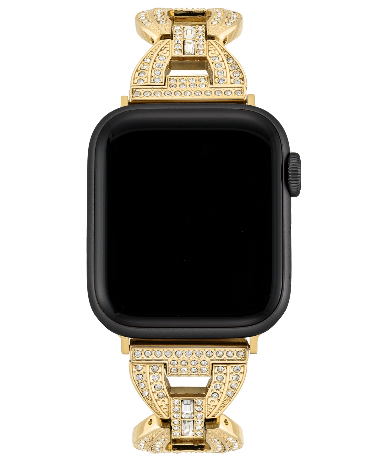 Anne Klein Women's Alloy With Crystals Open Link Bracelet Compatible With 38/40/41mm Apple Watch In Gold-tone