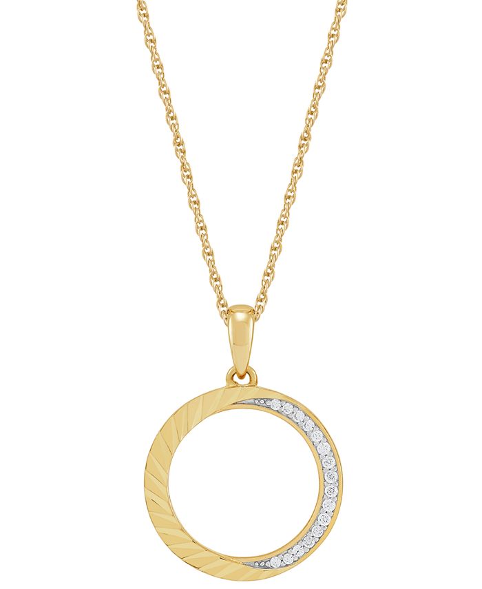 Macy's circle on sale diamond necklace