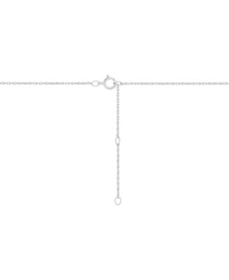 Diamond Cross Pendant Necklace (1/10 ct. t.w.) in Sterling Silver, 16 + 2 extender