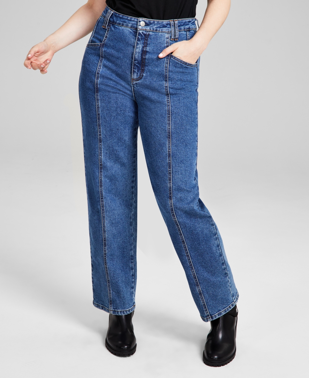 And Now This Women's High-rise Seamfront Jeans, Created For Macy's In Foster
