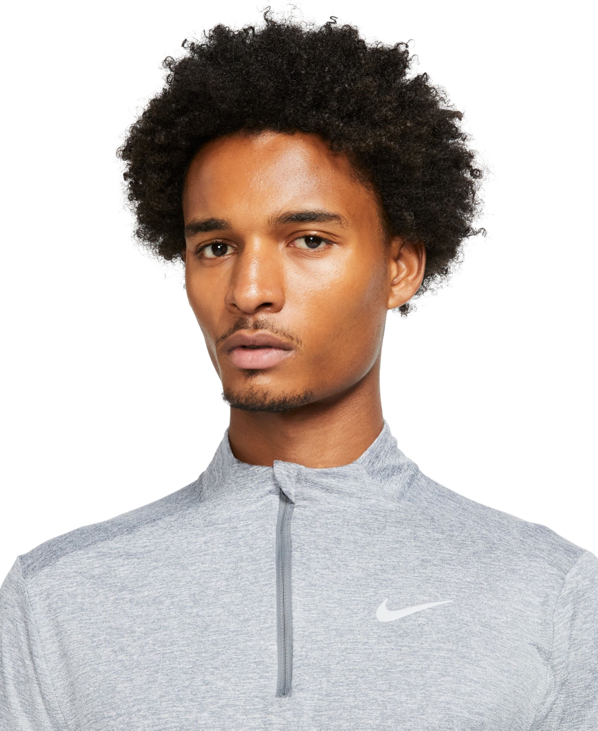 Nike Dri-fit Element Half Zip Running Pullover In Gray
