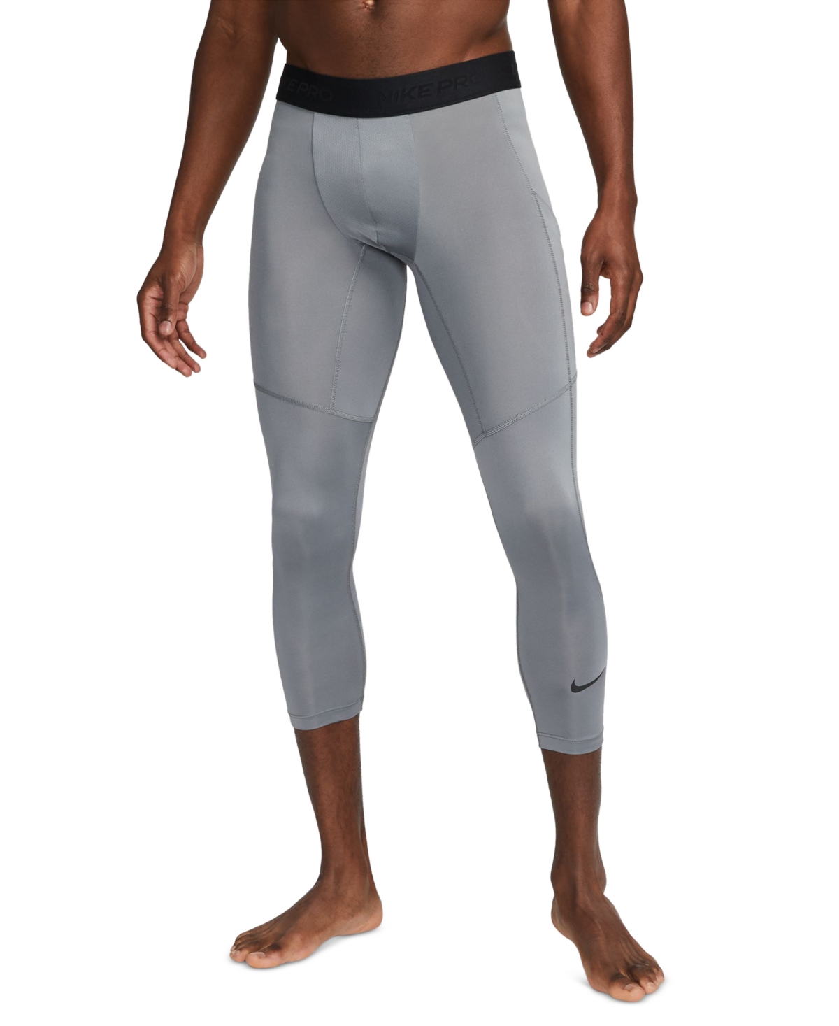 Nike Men's  Pro Dri-fit 3/4-length Fitness Tights In Grey