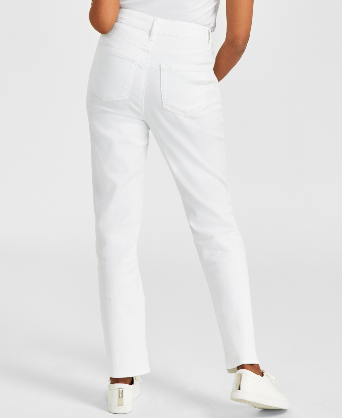 Style & Co Petite High-rise Natural Straight-leg Jeans, Petite & Petite Short, Created For Macy's