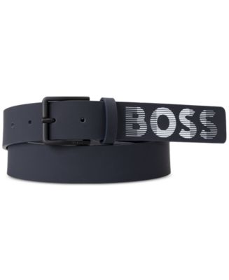 Hugo Boss Men's Theo Sporty Logo Leather Belt - Macy's