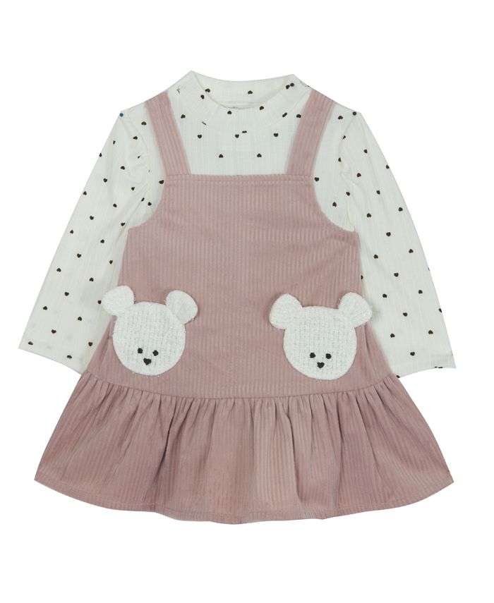 Rare Editions Baby Girls Bodysuit and Corduroy Jumper, 2 Piece Set Macy's