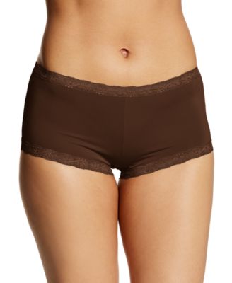 Lace Trim Microfiber Boyshort Underwear 40760