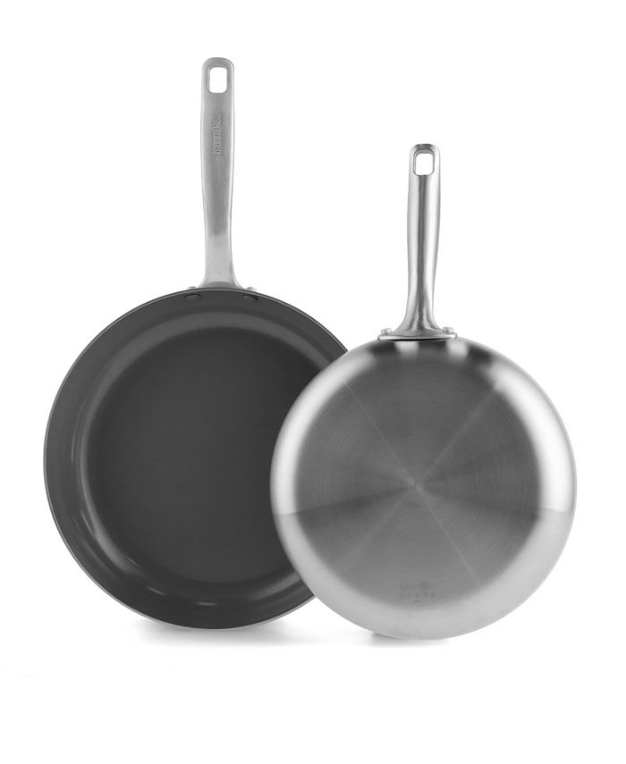 Chatham Black Ceramic Nonstick 1-Quart and 2-Quart Saucepan Set with L