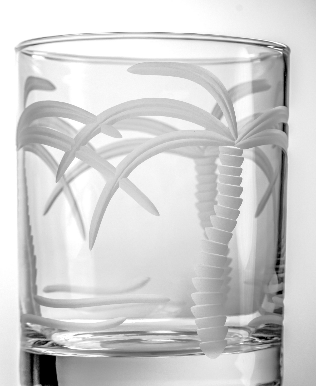 Rolf Glass Palm Tree Double Old Fashioned Glass - Set of 4 Glasses