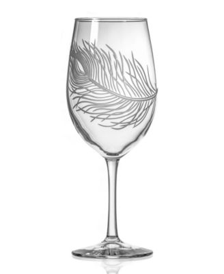 Peacock All Purpose Wine Glass 18oz - Set of 4 Glasses