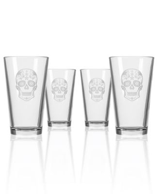 Rolf Glass Sugar Skull 16 oz. Pint Glass (Set of 4) 248073-S/4 - The Home  Depot