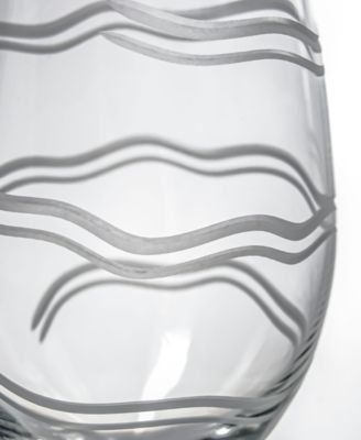 Good Vibrations Stemless Wine Tumbler 17oz - Set of 4 Glasses