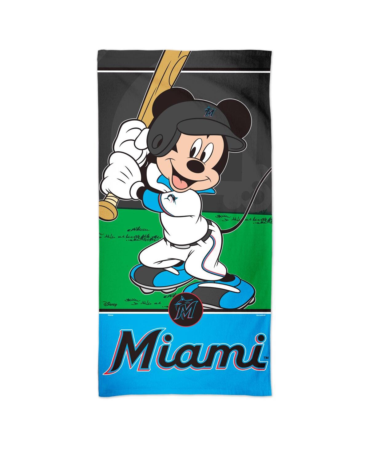 Wincraft Miami Marlins 30'' X 60'' Disney Spectra Beach Towel In Multi
