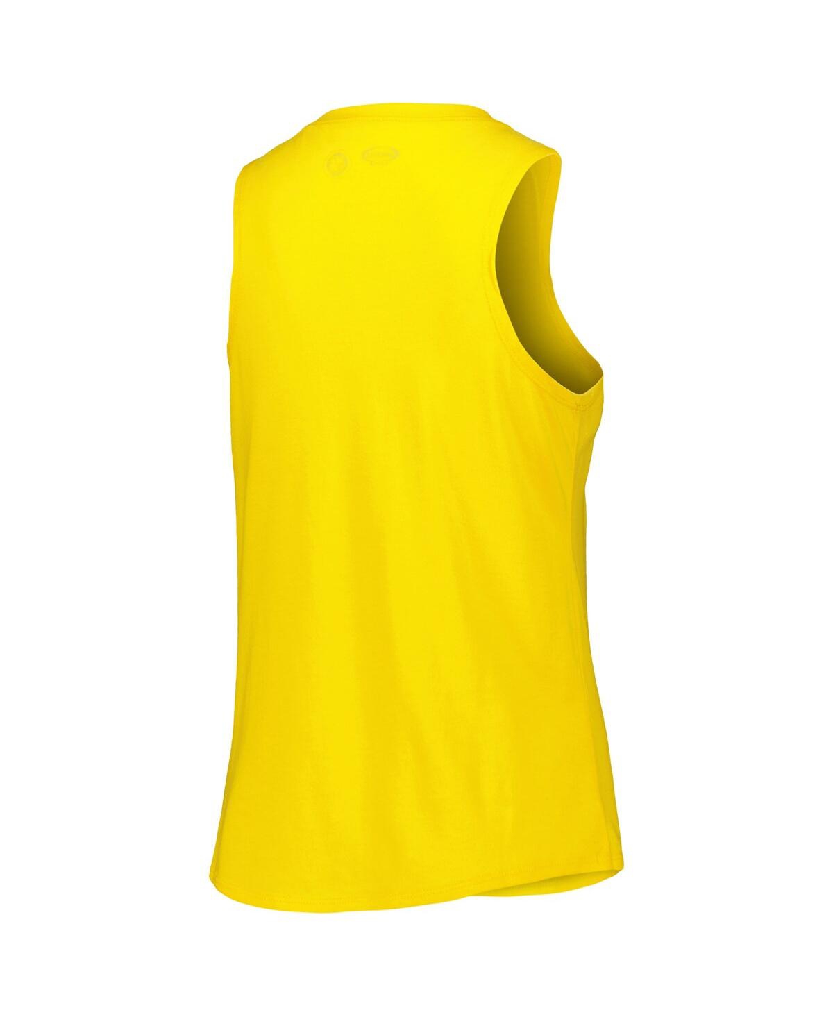 Concepts Sport Women's  Gold, Heather Navy Nashville Predators Meter Muscle Tank Top And Pants Sleep In Gold,heather Navy