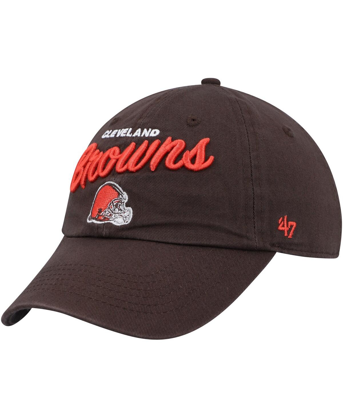 Women's '47 BrandCleveland Browns Phoebe Clean Up Adjustable Hat - Brown